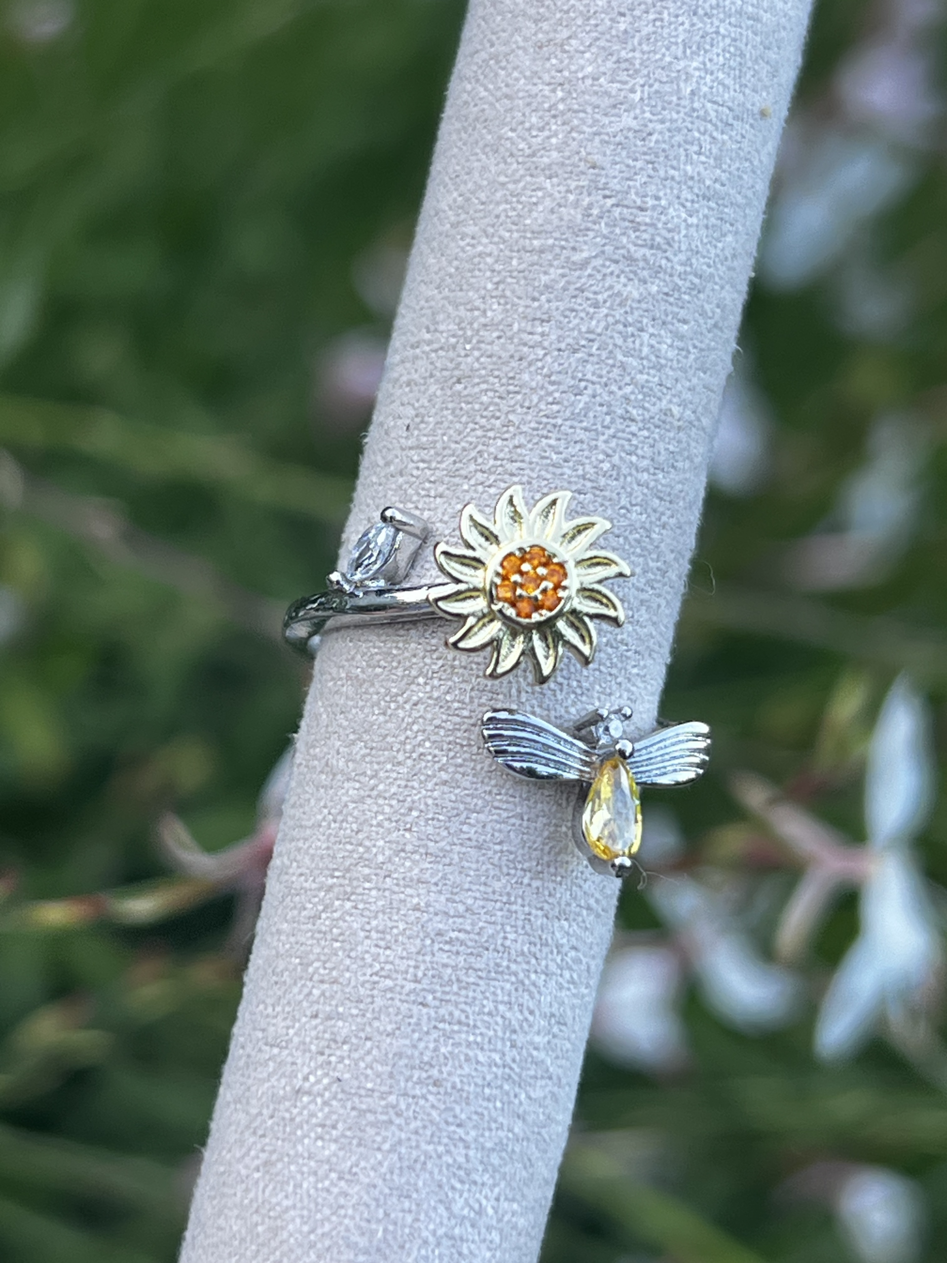 Bague tournante anti-stress en argent ou plaqué or – Image 7