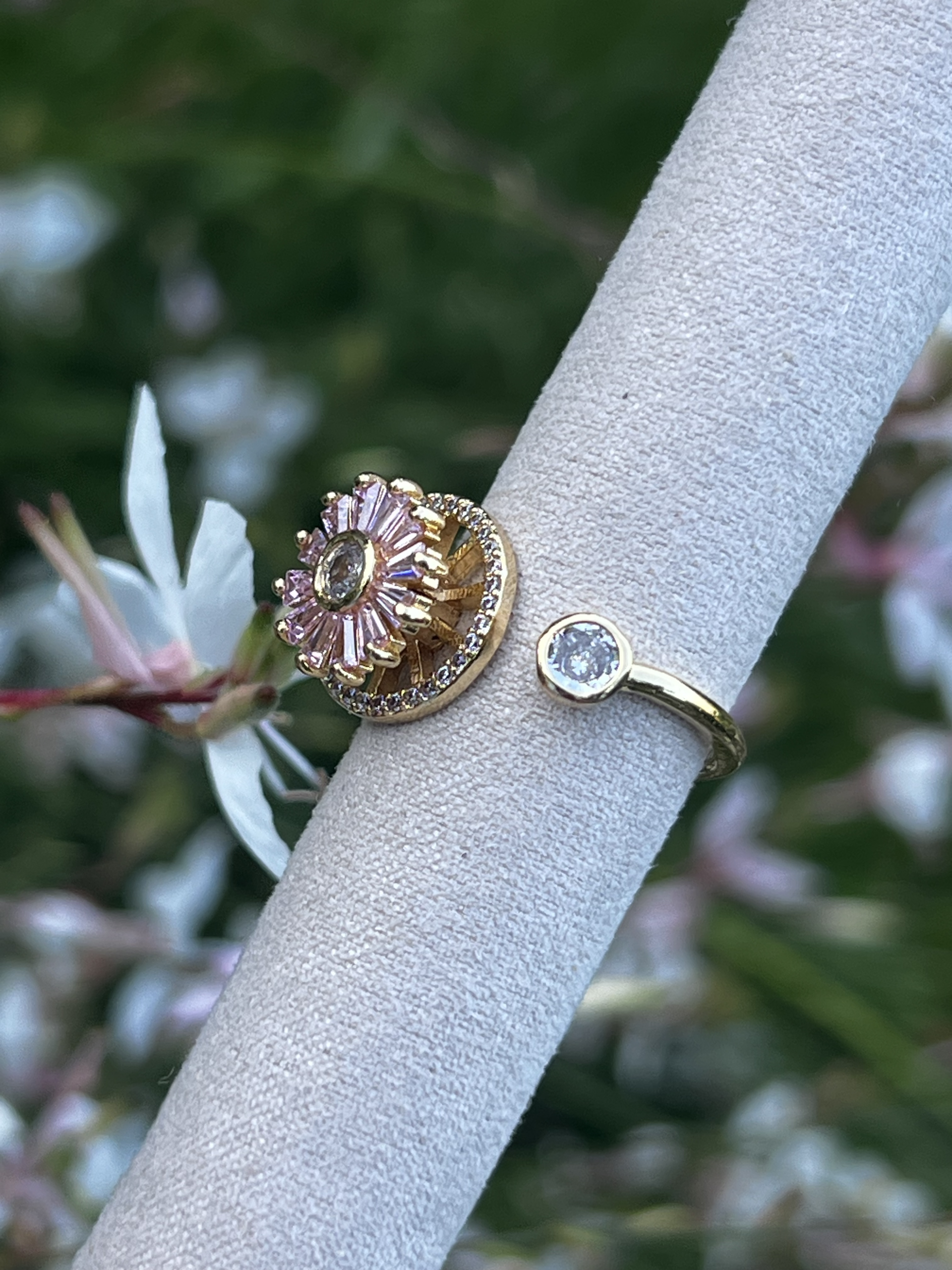 Bague tournante anti-stress en argent ou plaqué or – Image 4